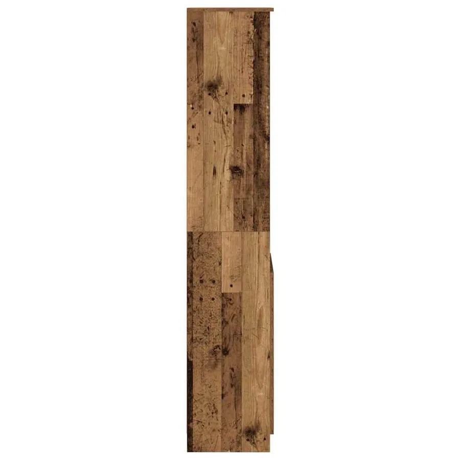 Buffet haut 37,5x35x180 cm vieux bois bois d'ingénierie - 6
