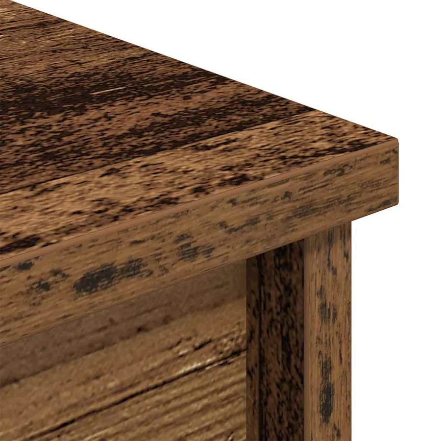 Buffet haut 37,5x35x180 cm vieux bois bois d'ingénierie - 9
