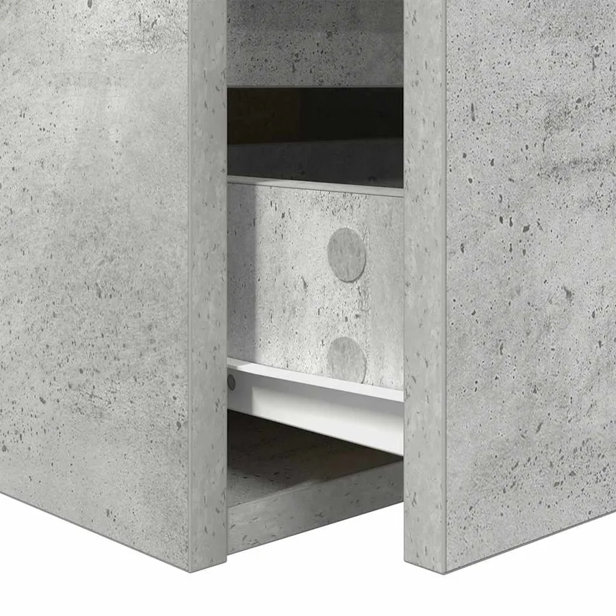 Tables de chevet murales 2 pcs gris béton 38x34x40 cm - 11