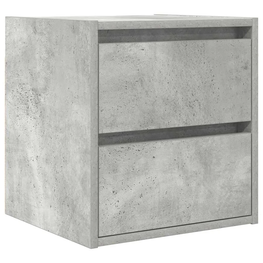 Tables de chevet murales 2 pcs gris béton 38x34x40 cm - 5