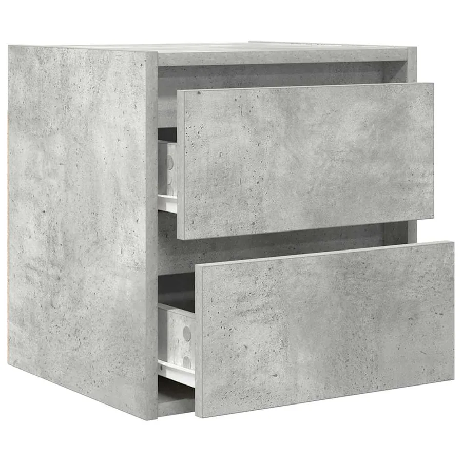 Tables de chevet murales 2 pcs gris béton 38x34x40 cm - 6
