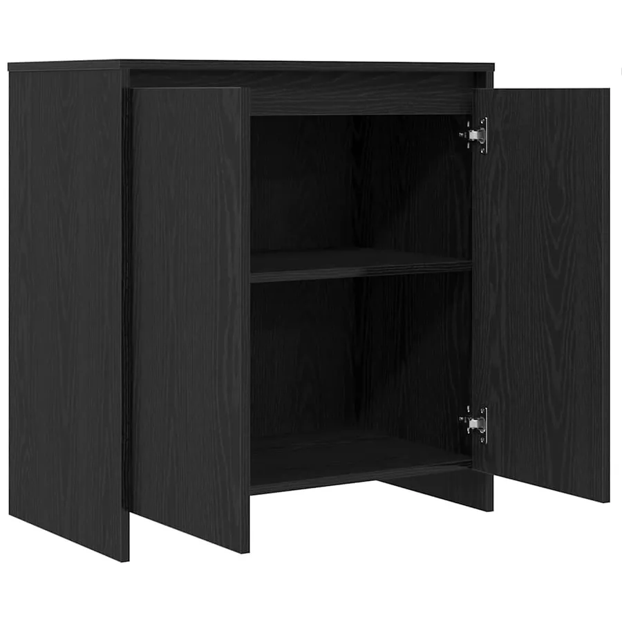 Buffet Chêne noir 70x41x75 cm Bois d'ingénierie - 5