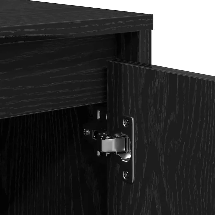 Buffet Chêne noir 70x41x75 cm Bois d'ingénierie - 9