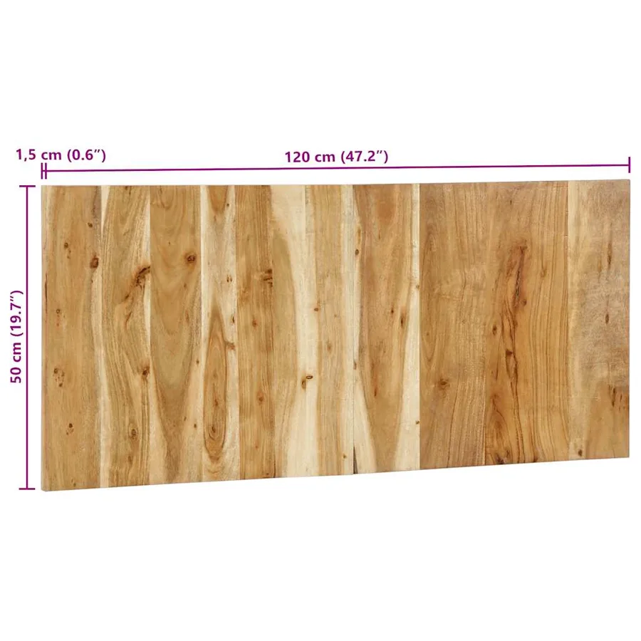 Tête de lit 120 cm bois d'acacia massif - 11