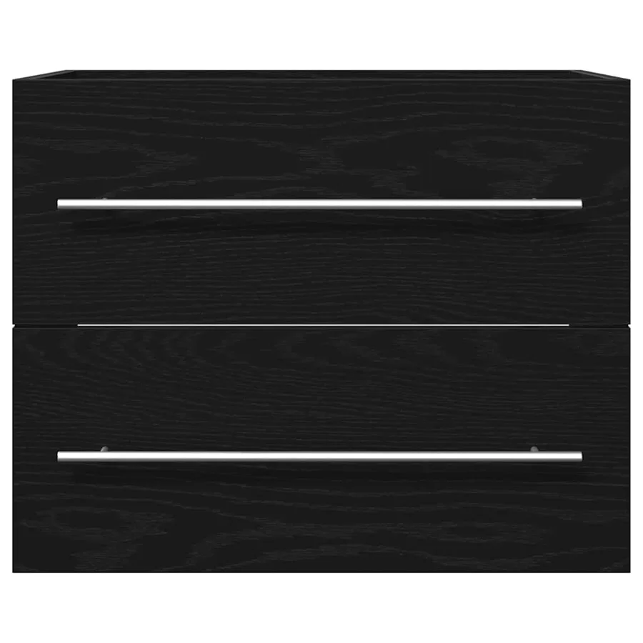 Meuble sous lavabo de salle de bain chêne noir 60x38,5x48 cm - 6