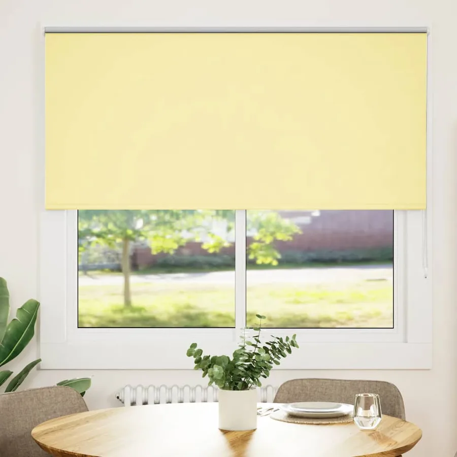 Store enrouleur occultant jaune largeur du tissu 156,6 cm - 2