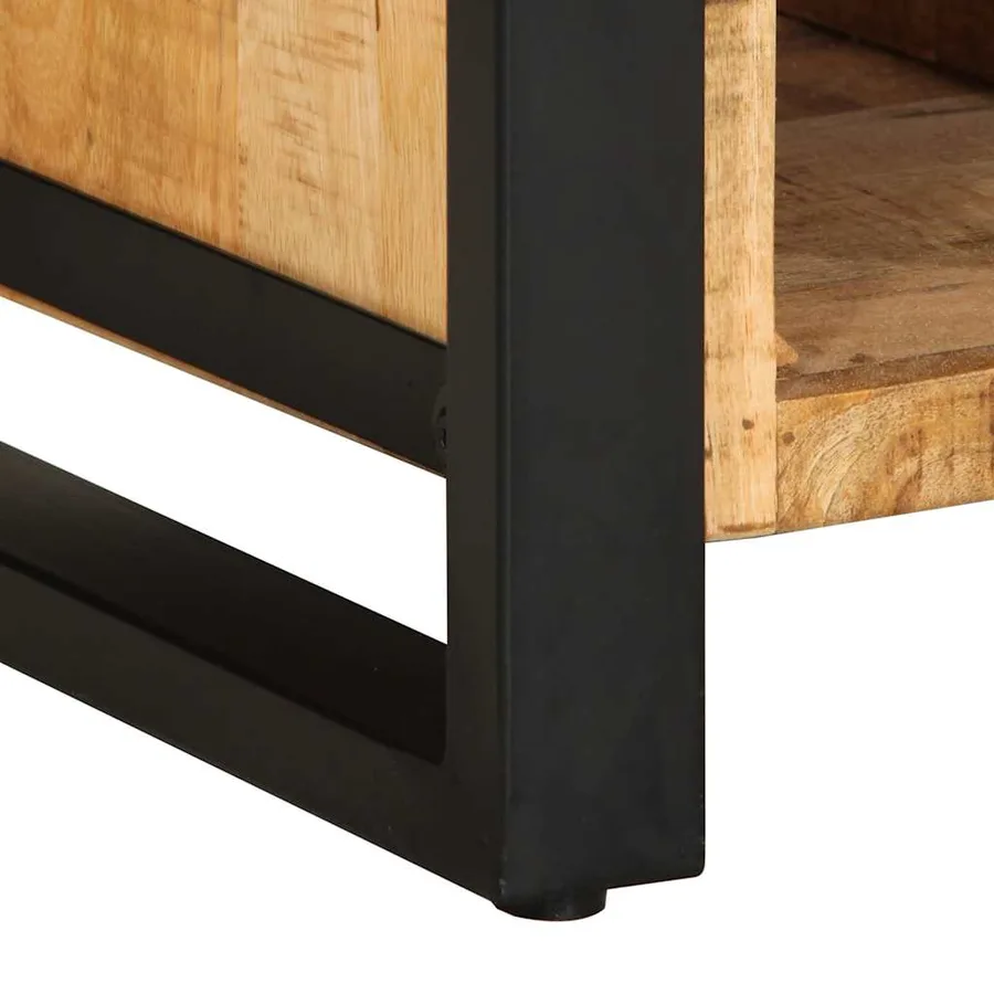 Buffet 55x35x70 cm bois de manguier brut massif - 10
