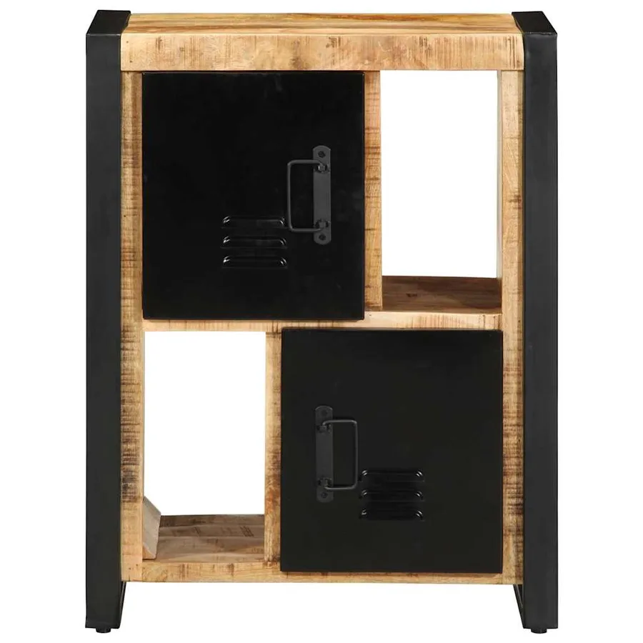 Buffet 55x35x70 cm bois de manguier brut massif - 2
