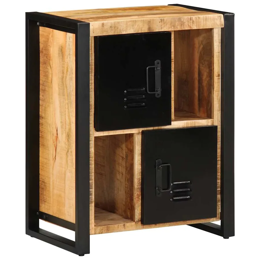 Buffet 55x35x70 cm bois de manguier brut massif - 4