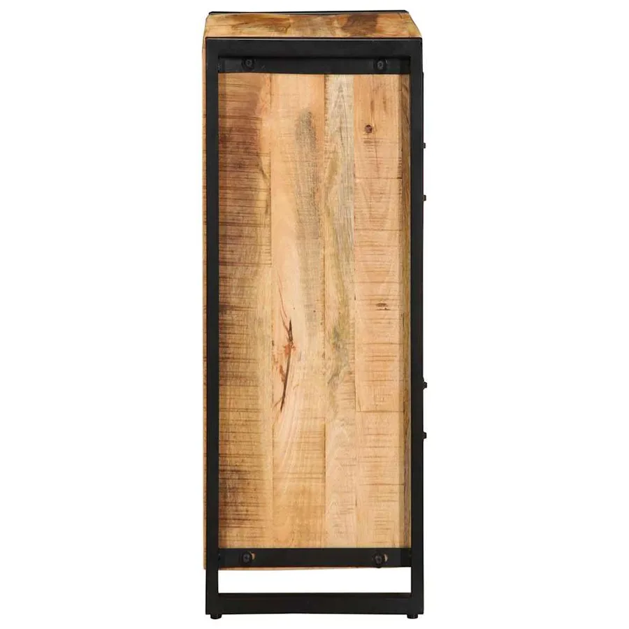 Buffet 55x35x70 cm bois de manguier brut massif - 6