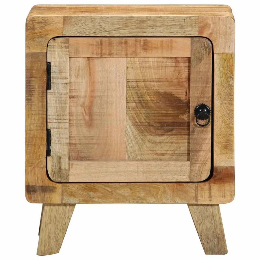Table de chevet 40x32x46 cm bois de manguier massif brut - 2