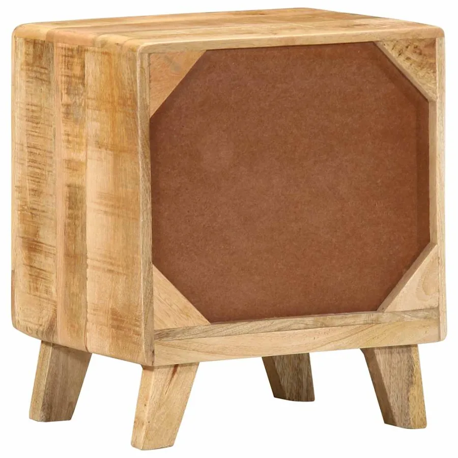 Table de chevet 40x32x46 cm bois de manguier massif brut - 4