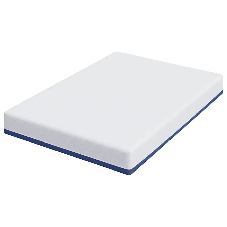 Matelas Blanc et Bleu 160 x 200 cm Tissu jacquard - 5