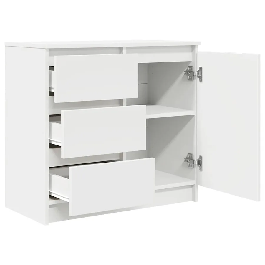 Buffet avec tiroir blanc 71x35x65 cm bois d'ingénierie - 5