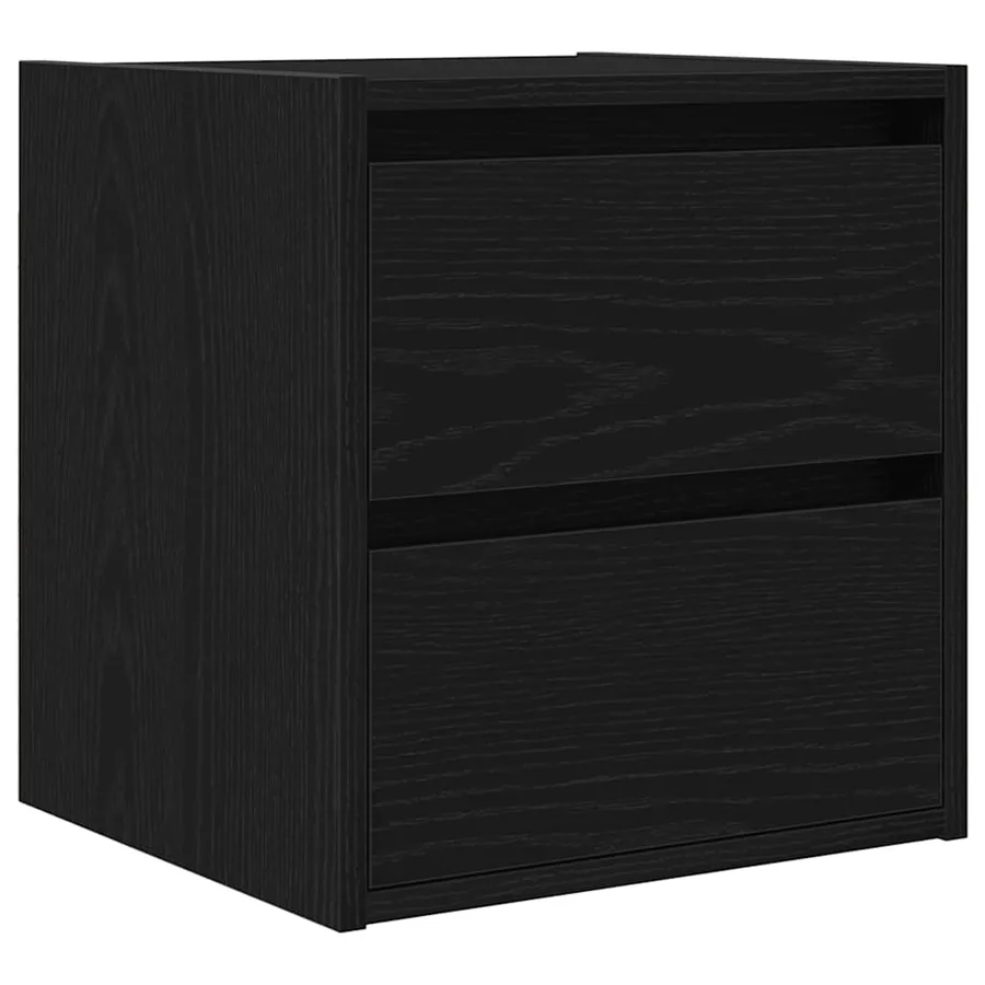 Table de chevet murale chêne noir 38x34x40 cm - 2