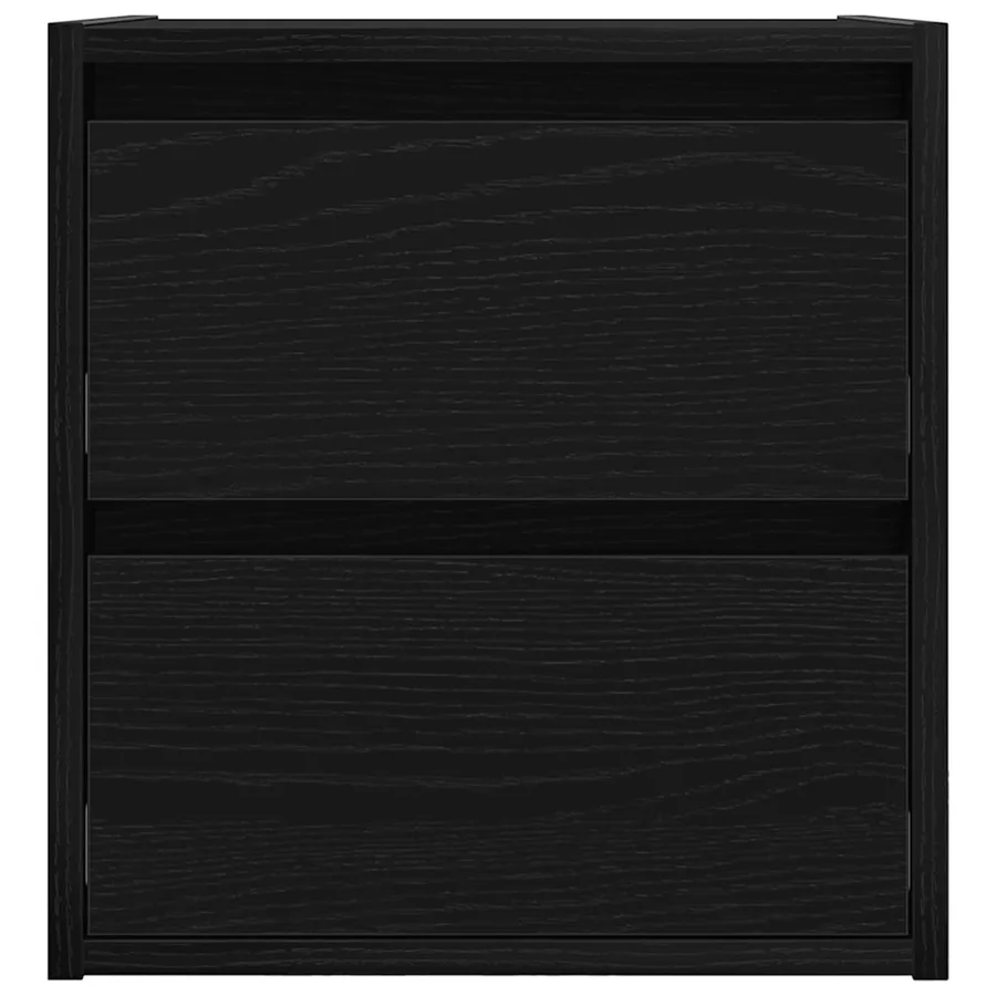 Table de chevet murale chêne noir 38x34x40 cm - 6
