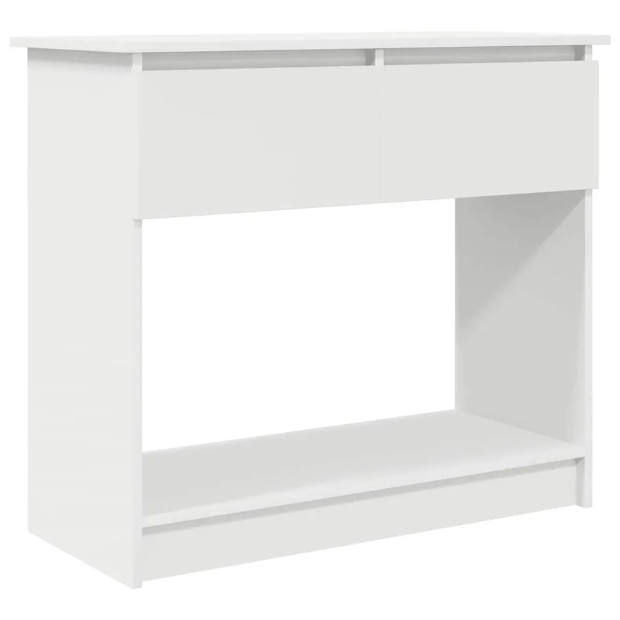 Table console avec tiroirs blanc 85,5x38,5x74,5 cm - 2