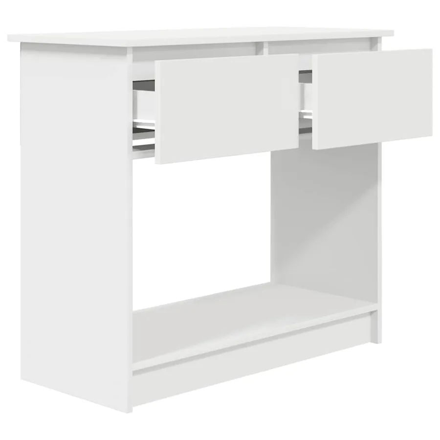 Table console avec tiroirs blanc 85,5x38,5x74,5 cm - 5