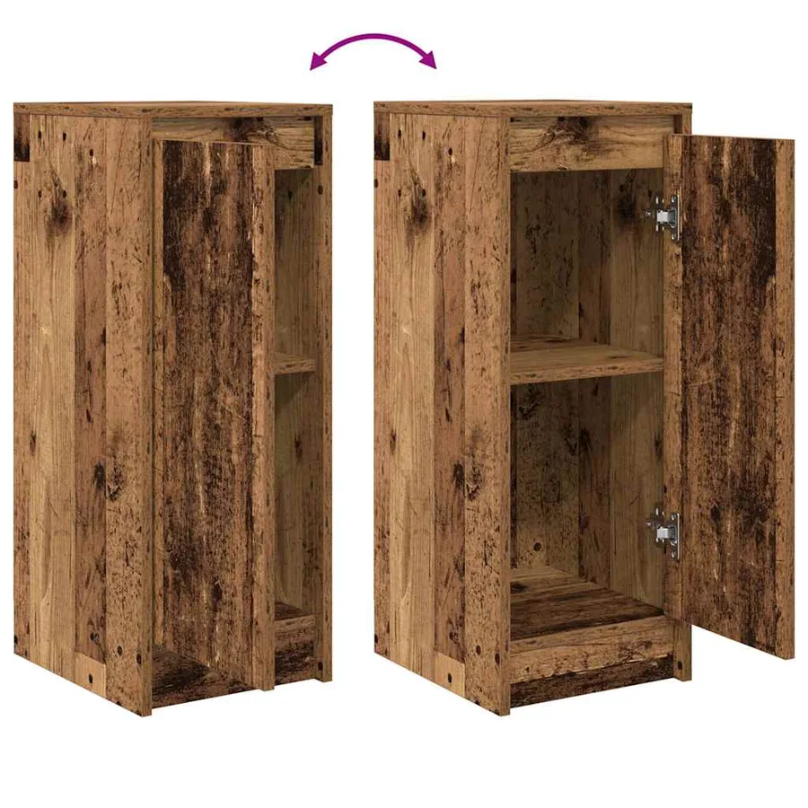 Buffet vieux bois 29,5x34x76 cm bois d'ingénierie - 9