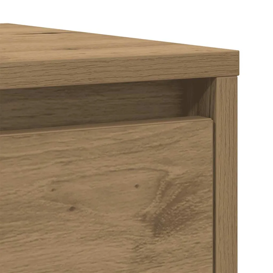 Buffet chêne artisanal 29,5x34x76 cm bois d'ingénierie - 10