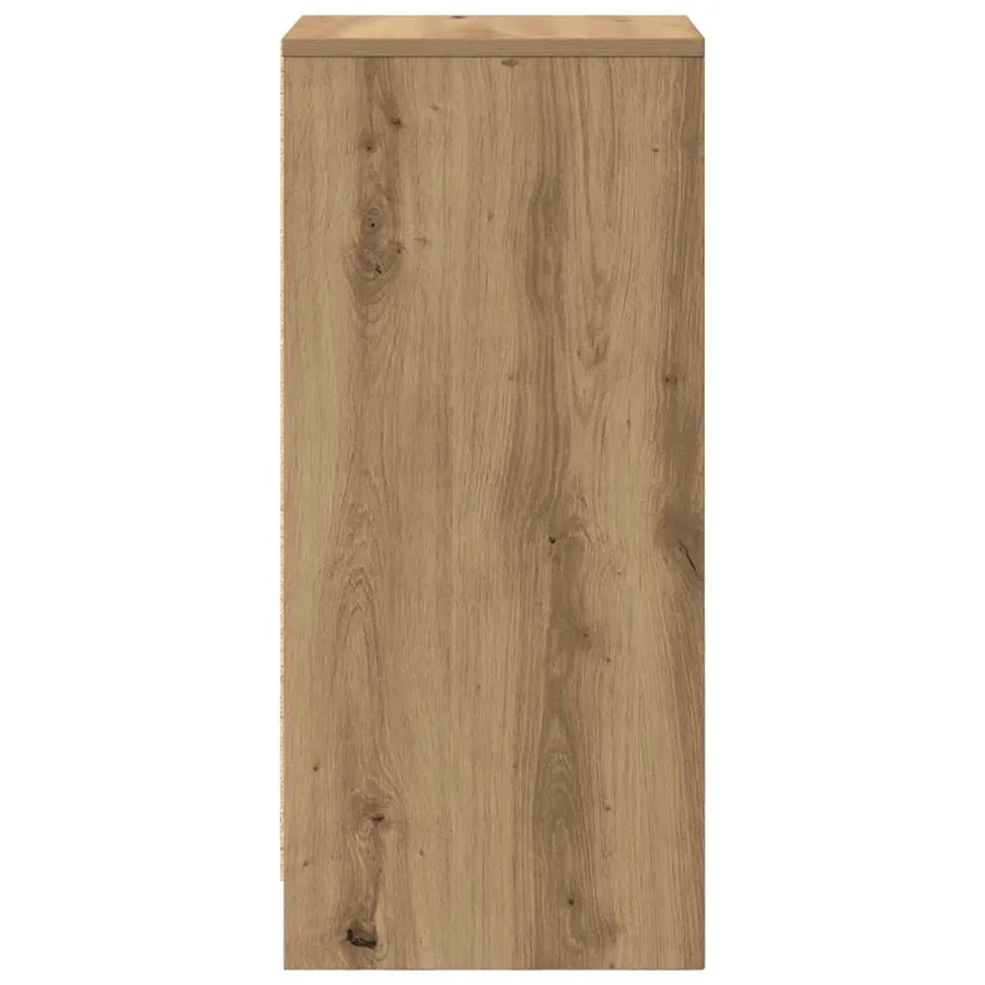 Buffet chêne artisanal 29,5x34x76 cm bois d'ingénierie - 7