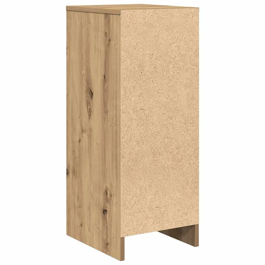 Buffet chêne artisanal 29,5x34x76 cm bois d'ingénierie - 8