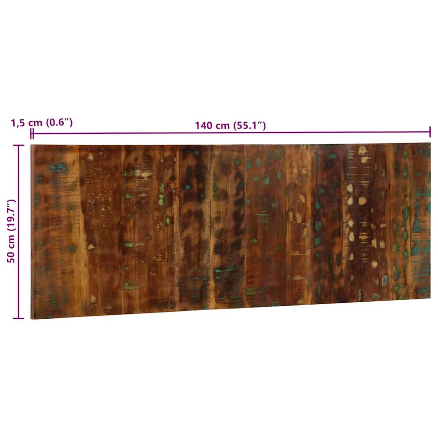 Tête de lit multicolore 140 cm bois massif récupération - 11