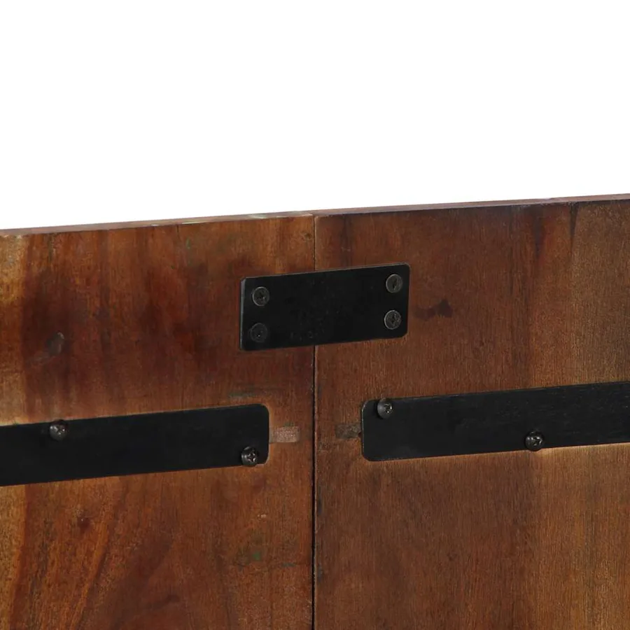 Tête de lit multicolore 140 cm bois massif récupération - 9