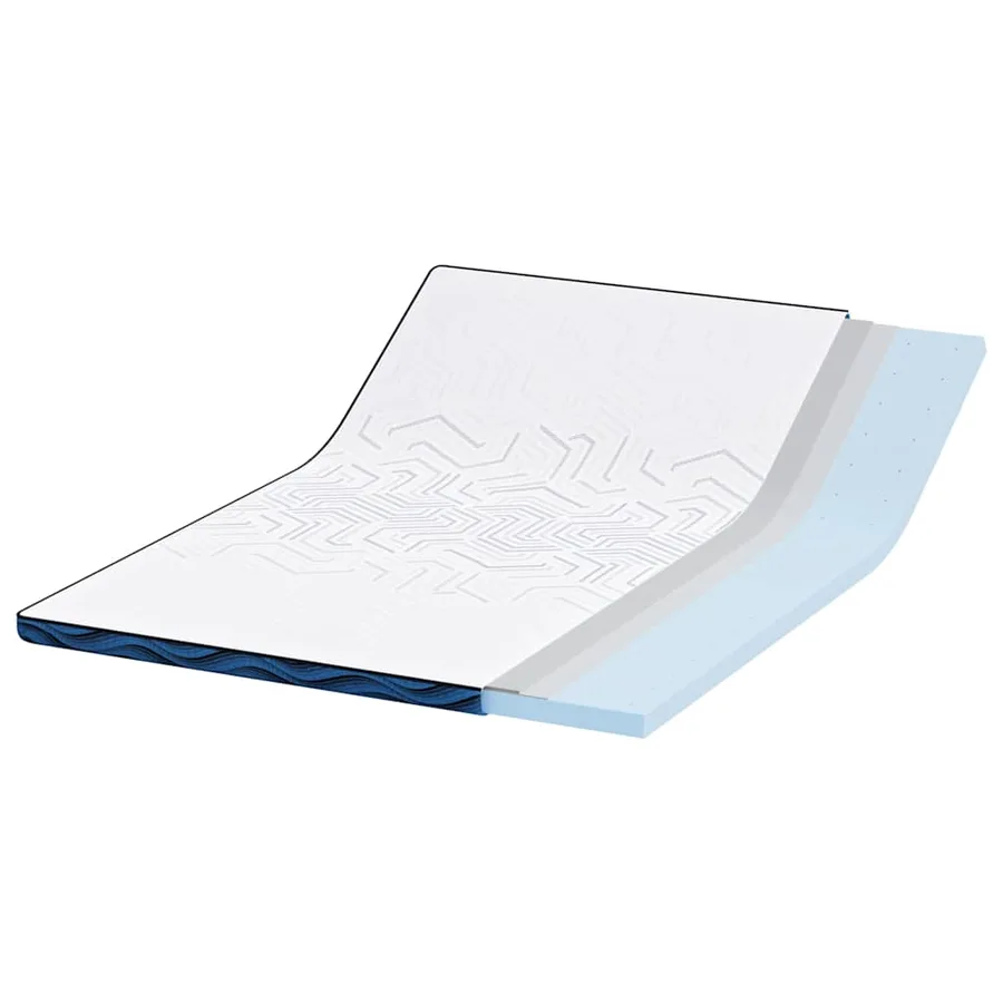 Surmatelas Blanc 140 x 190 cm Tissu jacquard - 4