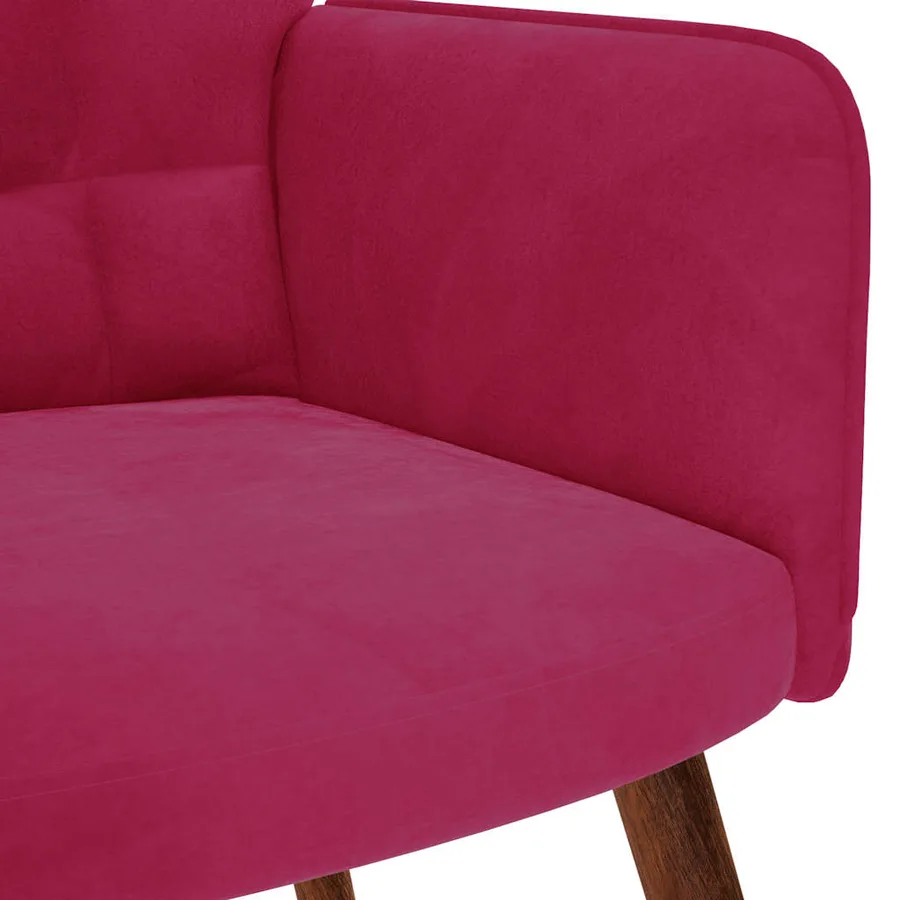 Chaise de relaxation Rouge bordeaux Velours - 5