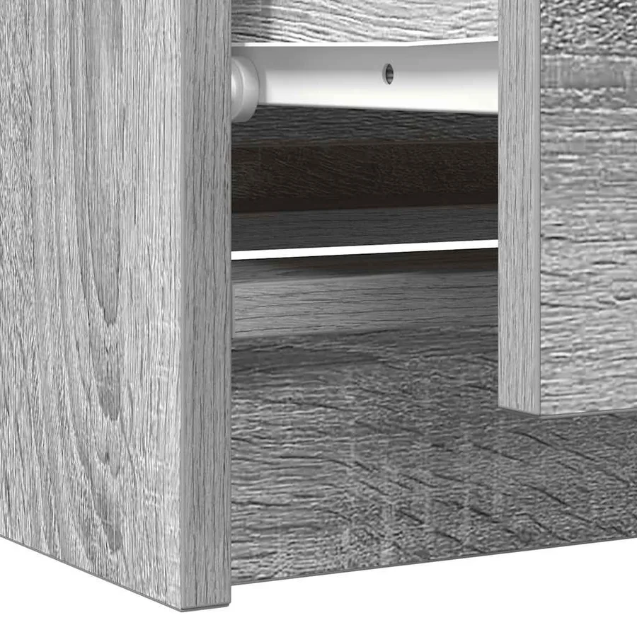 Meuble TV sonoma gris 100x35x54 cm bois d'ingénierie - 10