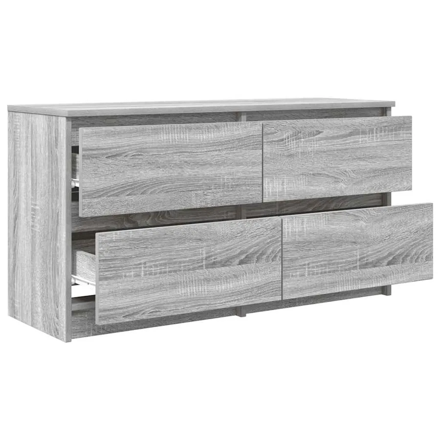 Meuble TV sonoma gris 100x35x54 cm bois d'ingénierie - 5