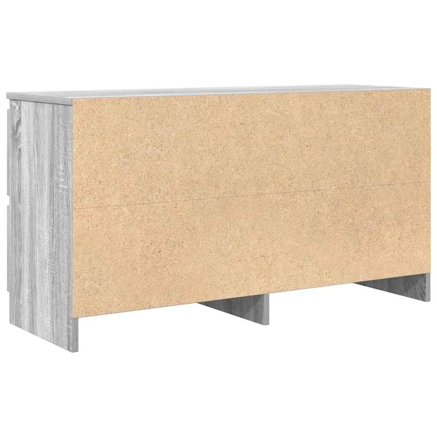 Meuble TV sonoma gris 100x35x54 cm bois d'ingénierie - 8