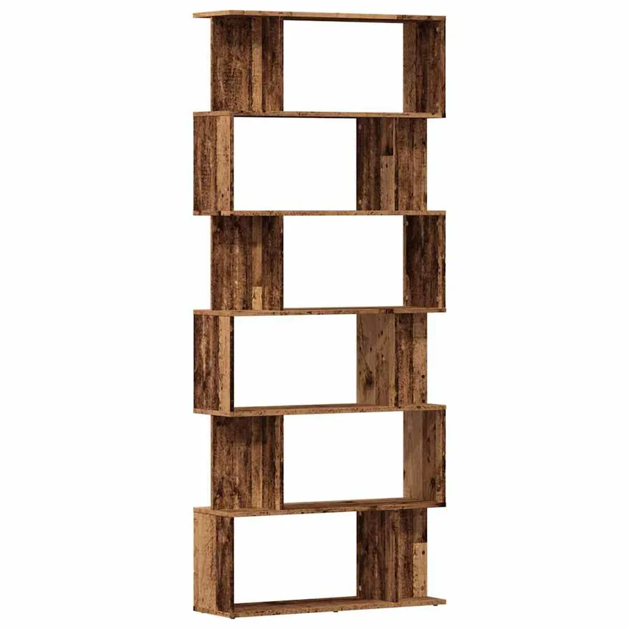 Bibliothèque vieux bois 80x24x192 cm bois d'ingénierie - 2