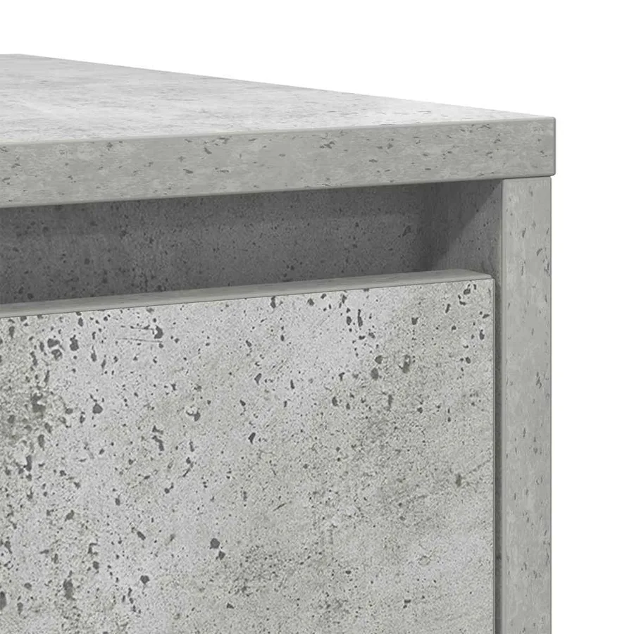 Buffet gris béton 29,5x34x76 cm bois d'ingénierie - 10