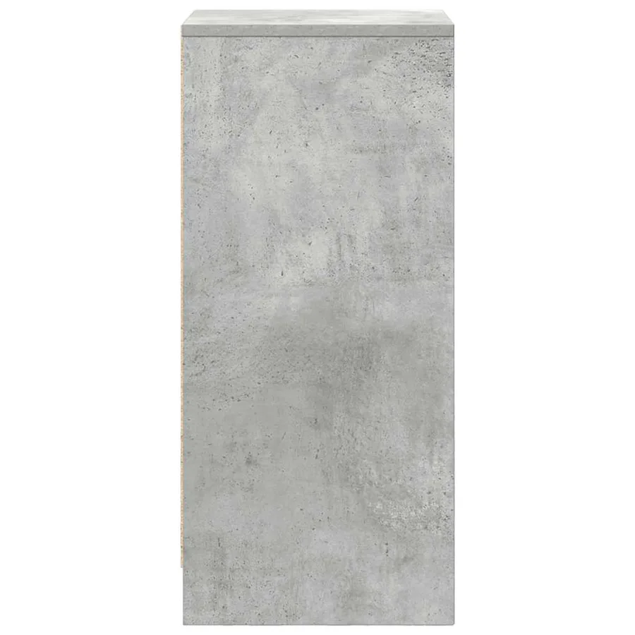 Buffet gris béton 29,5x34x76 cm bois d'ingénierie - 7