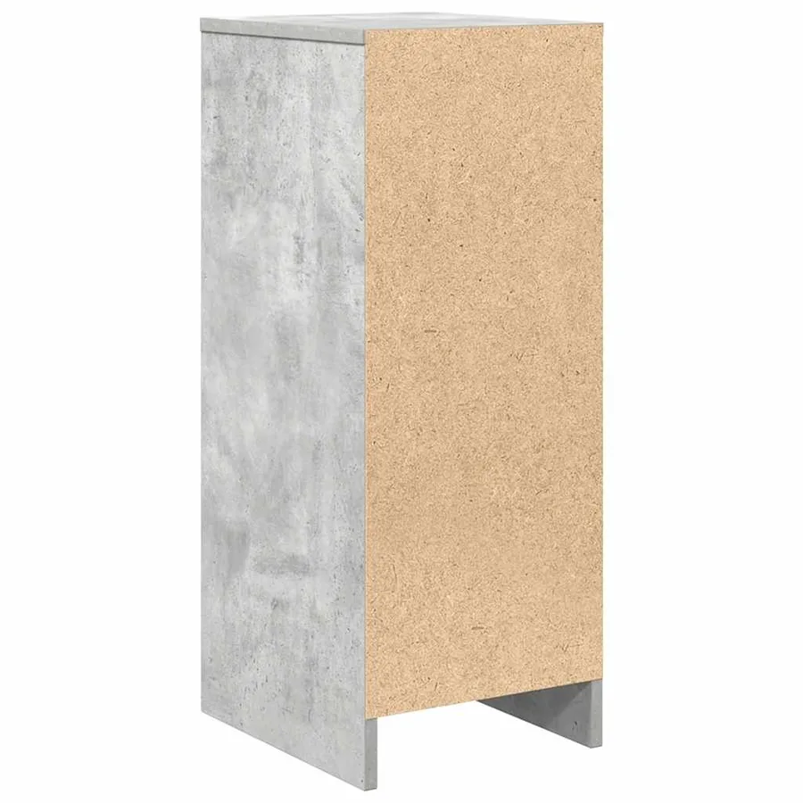 Buffet gris béton 29,5x34x76 cm bois d'ingénierie - 8