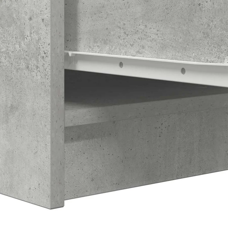 Buffet gris béton 29,5x34x76 cm bois d'ingénierie - 9