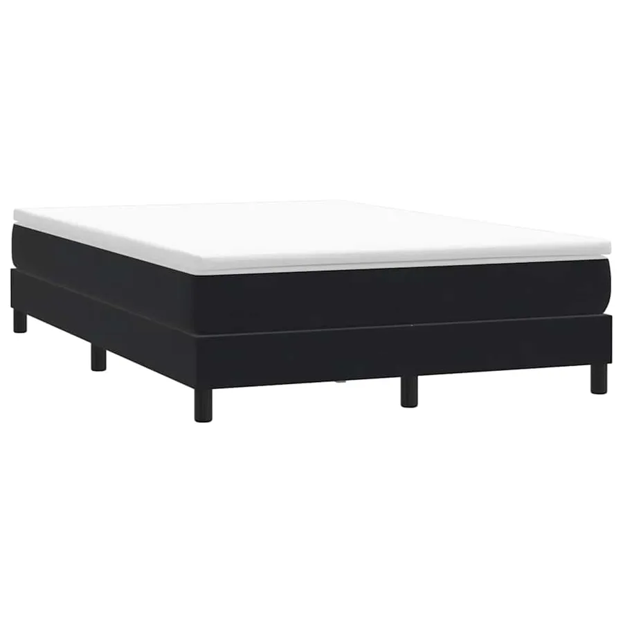 Sommier à lattes de lit sans matelas noir 140x220 cm velours - 3