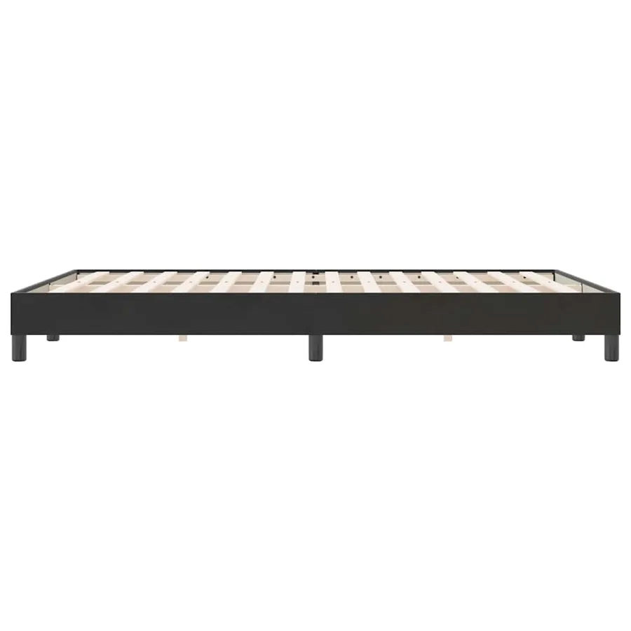Sommier à lattes de lit sans matelas noir 140x220 cm velours - 6