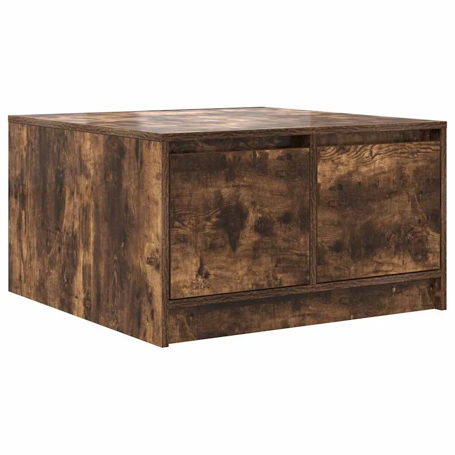 Table basse avec tiroirs chêne fumé 70,5x70x40 cm - 2