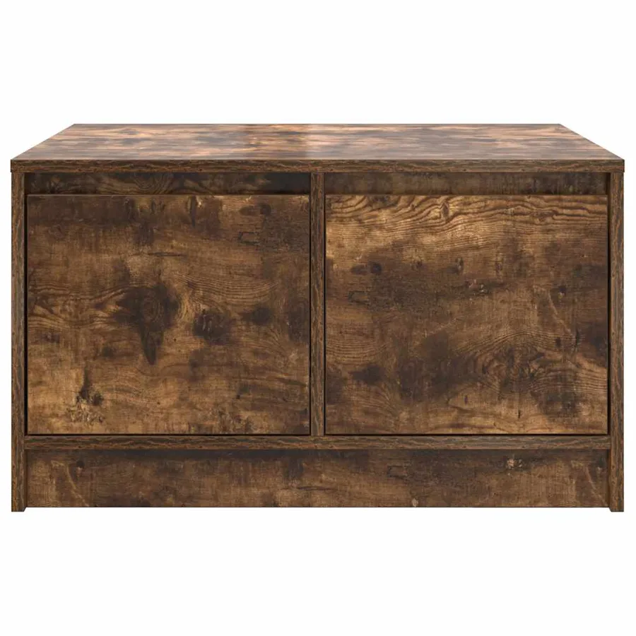Table basse avec tiroirs chêne fumé 70,5x70x40 cm - 6