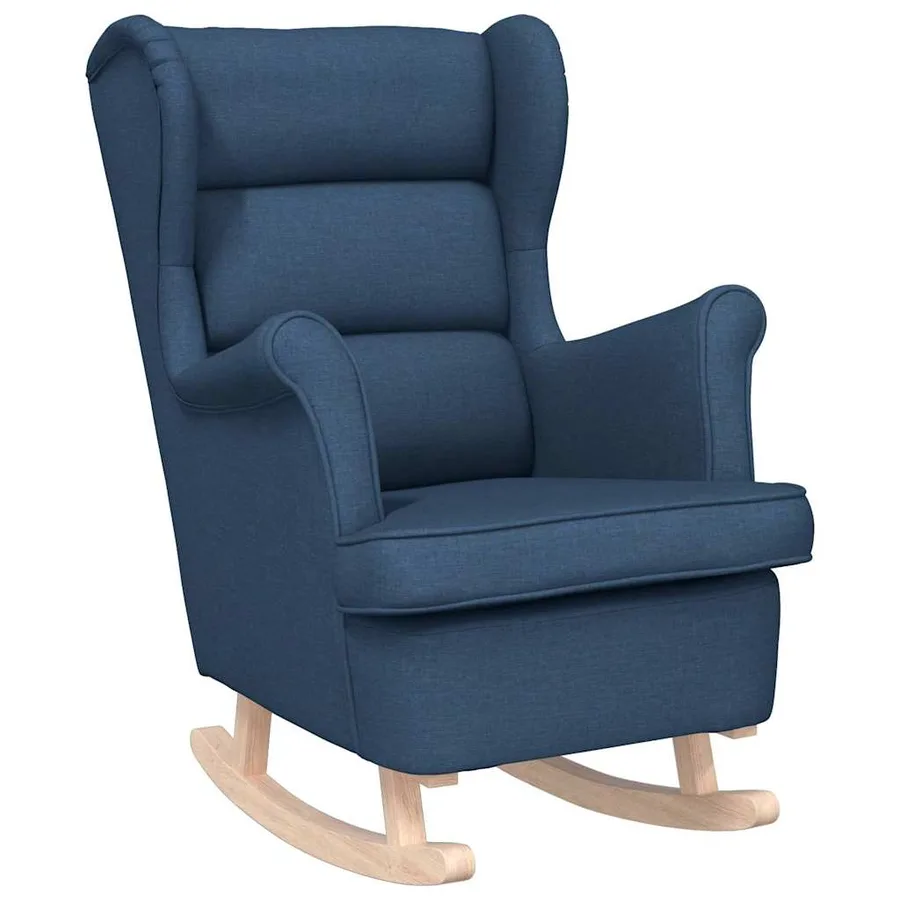 Chaise à bascule bleu 74x90x102 cm tissu - 2