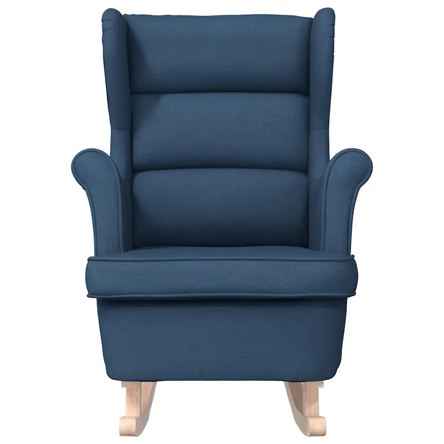 Chaise à bascule bleu 74x90x102 cm tissu - 4