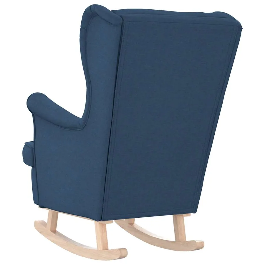 Chaise à bascule bleu 74x90x102 cm tissu - 6