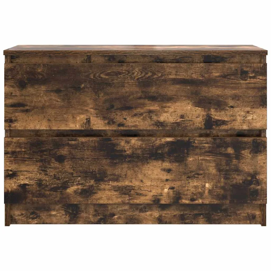 Meuble TV chêne fumé 80x35x54 cm bois d'ingénierie - 6