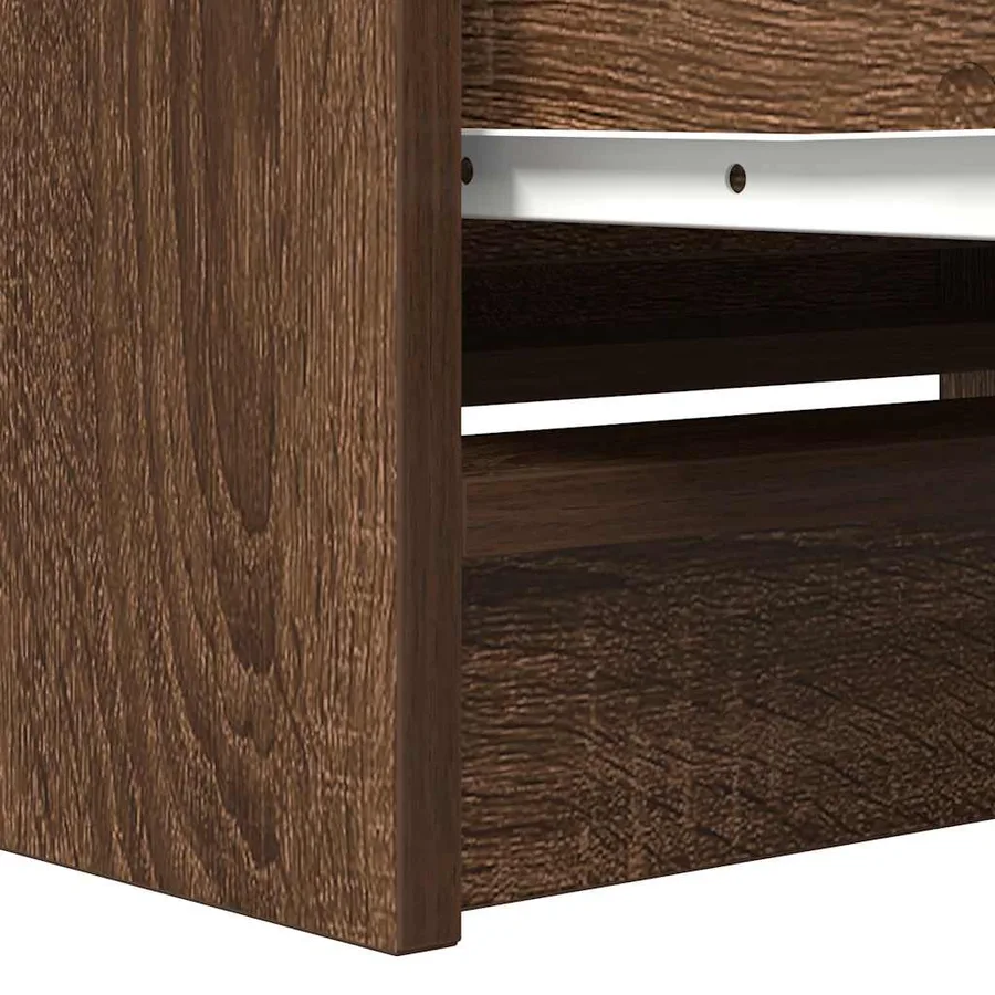 Meuble TV chêne marron 80x35x54 cm bois d'ingénierie - 10