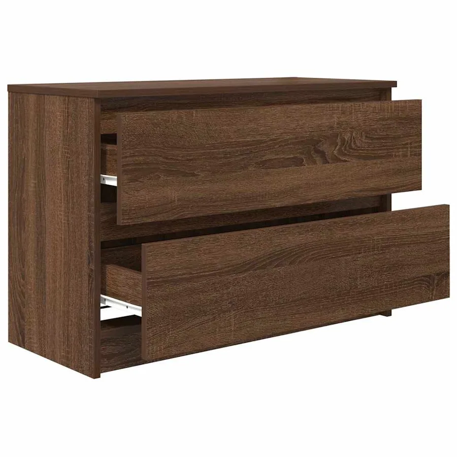 Meuble TV chêne marron 80x35x54 cm bois d'ingénierie - 5