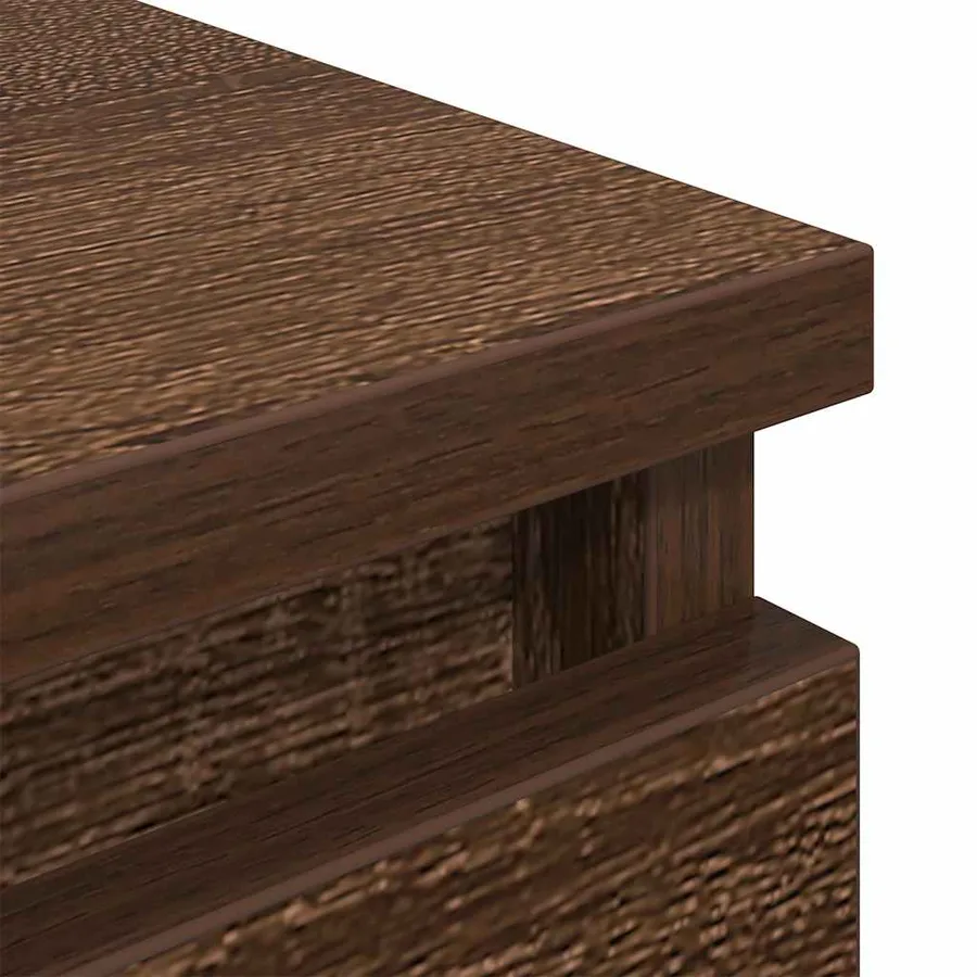 Meuble TV chêne marron 80x35x54 cm bois d'ingénierie - 9