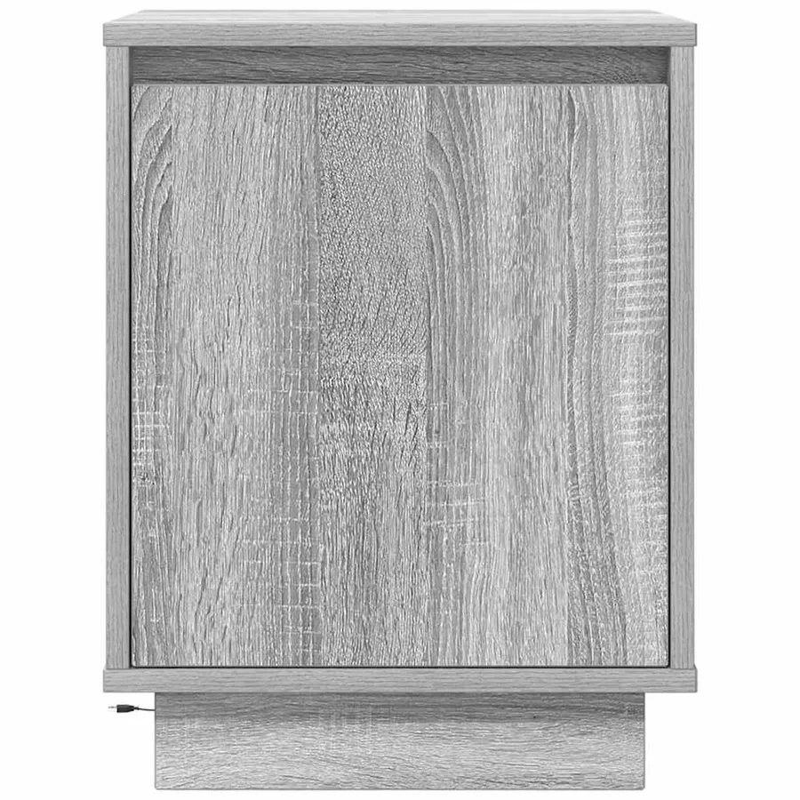 Table de chevet avec lumières LED sonoma gris 38x34x50 cm - 6